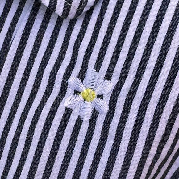 Marc New York Andrew Marc 3/4 Sleeve Button-Down Striped Daisy’s Women’s Small - Picture 7 of 9